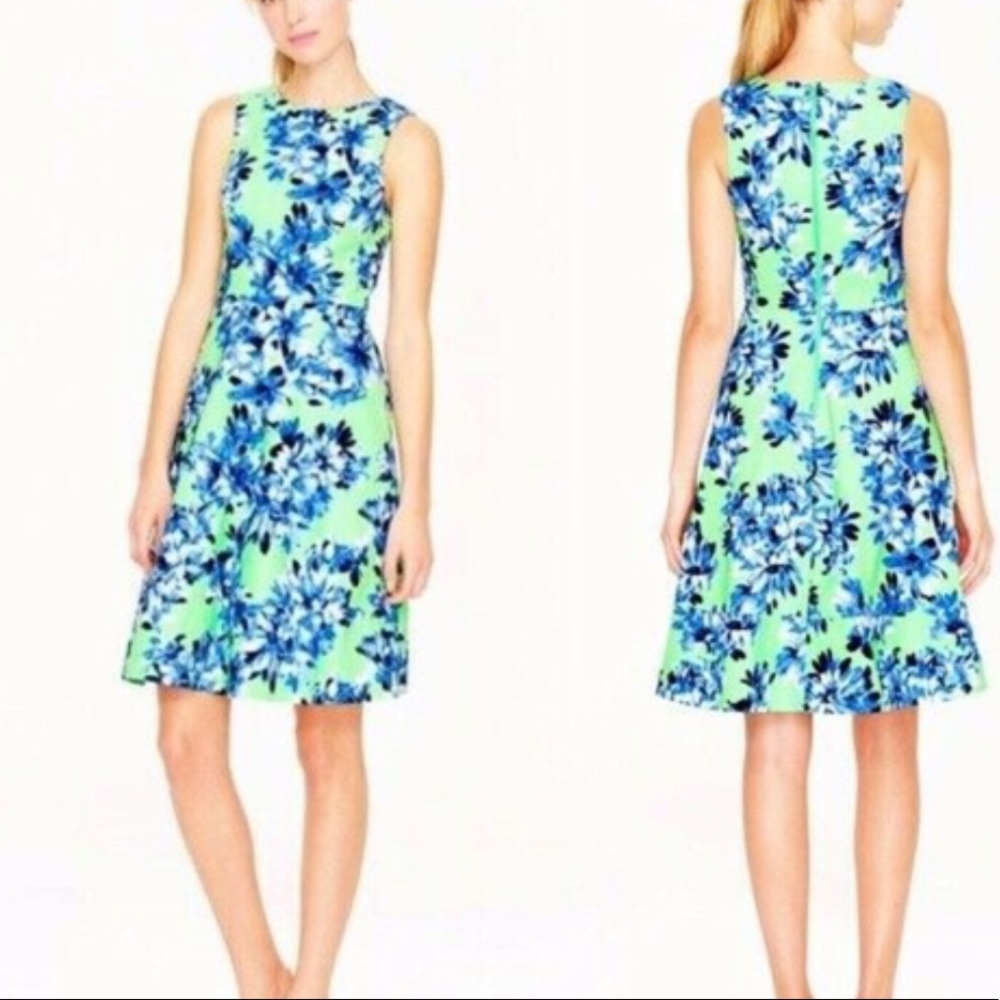 J. Crew Printed Textured Colored Dress Size 00